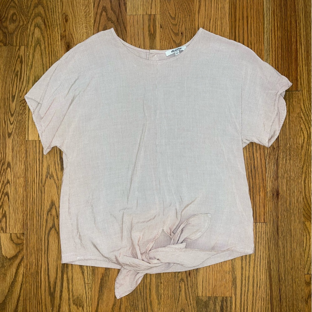 Madewell Striped Red White Blouse